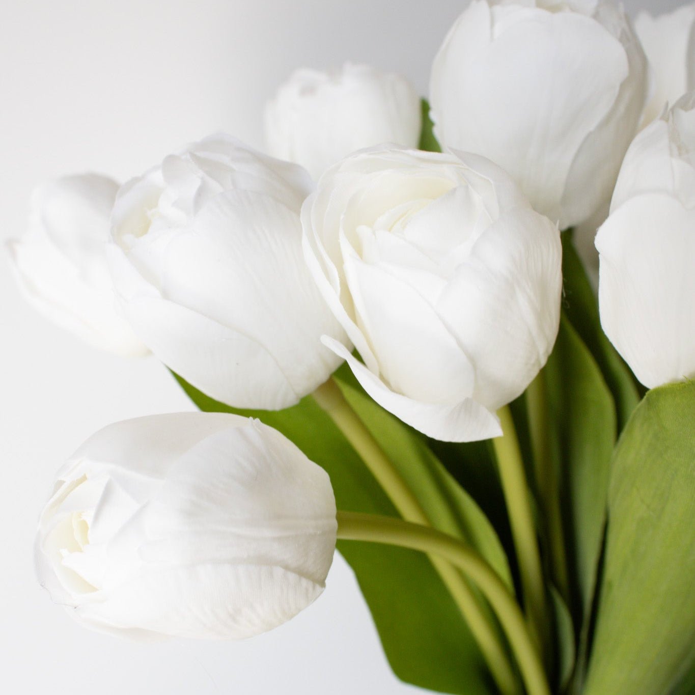 Real Touch White Tulips Arrangement - Izaria Home